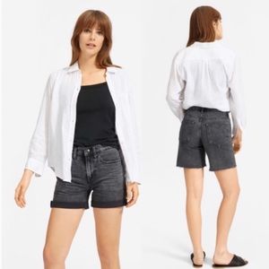 Everlane Women's The Denim Short - Washed Black Size 27